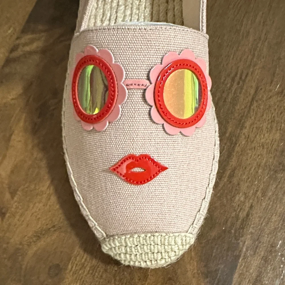 (NWOT) Kate Spade Beige Espadrilles with Orange and Red Details